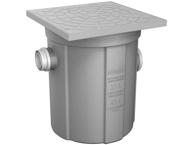 Caixa de gordura com cesto de limpeza da marca Fortlev