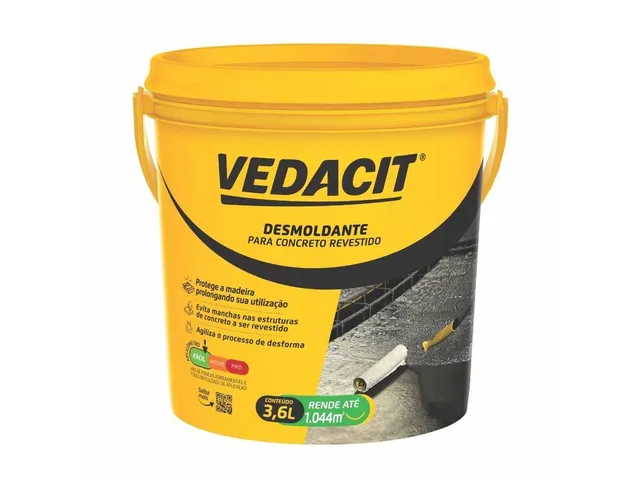 Desmoldante concentrado para concreto revestido 3,6 L da marca Vedacit